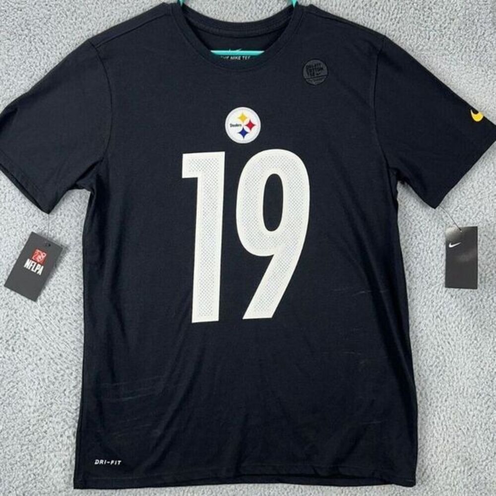 Pittsburg Steelers T-Shirt Mens Large Black Smith Schuster Tee Football Nike NEW